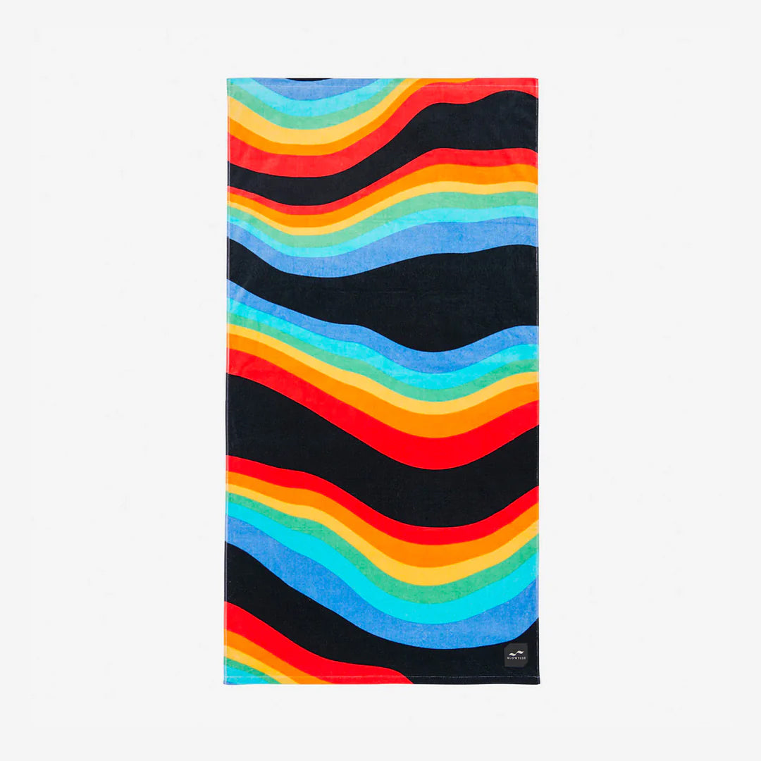 Slowtide ROYGBIV Black Towel