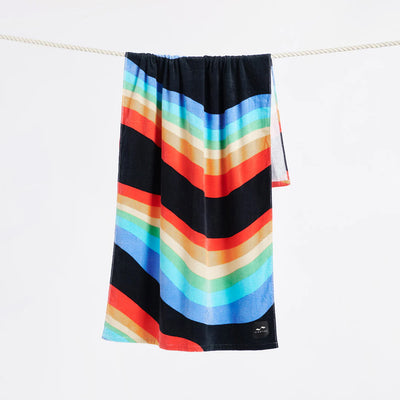 Slowtide ROYGBIV Black Towel