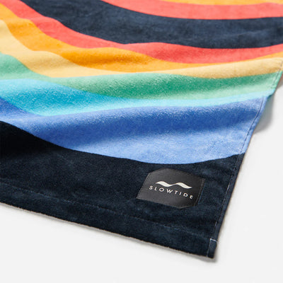 Slowtide ROYGBIV Black Towel