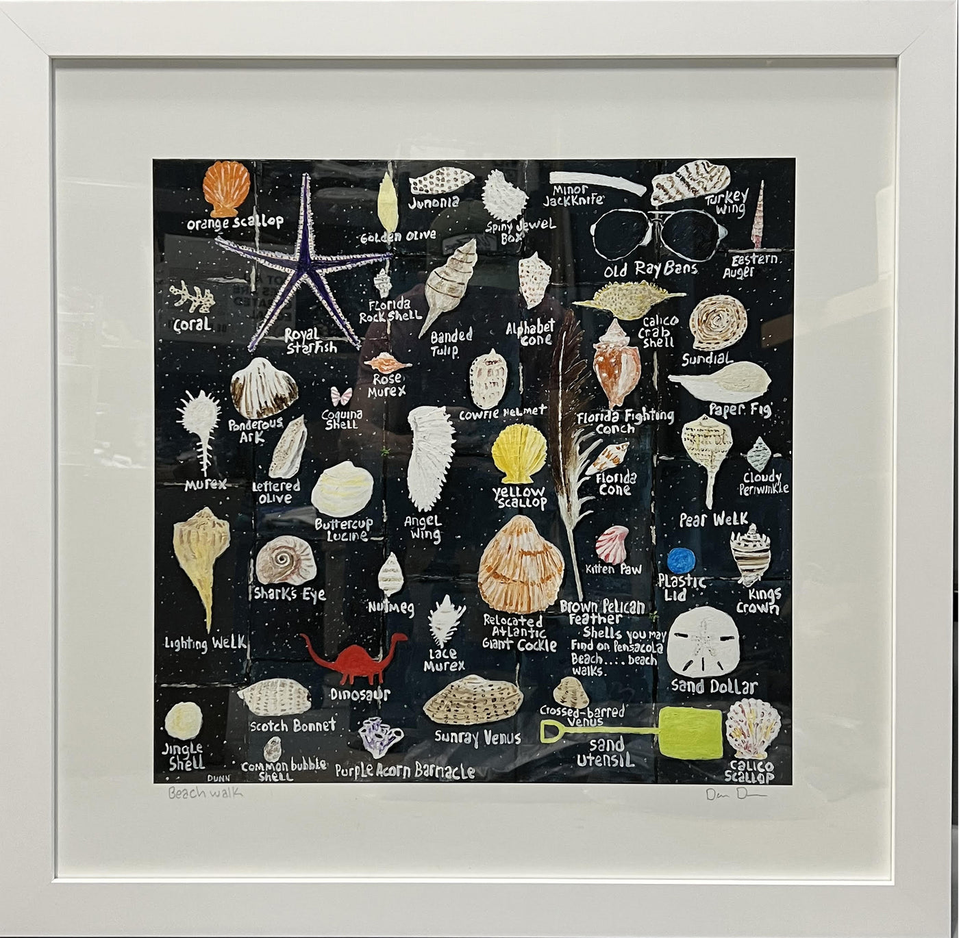 Dan Dunn Sea Shell 27"x27" Framed