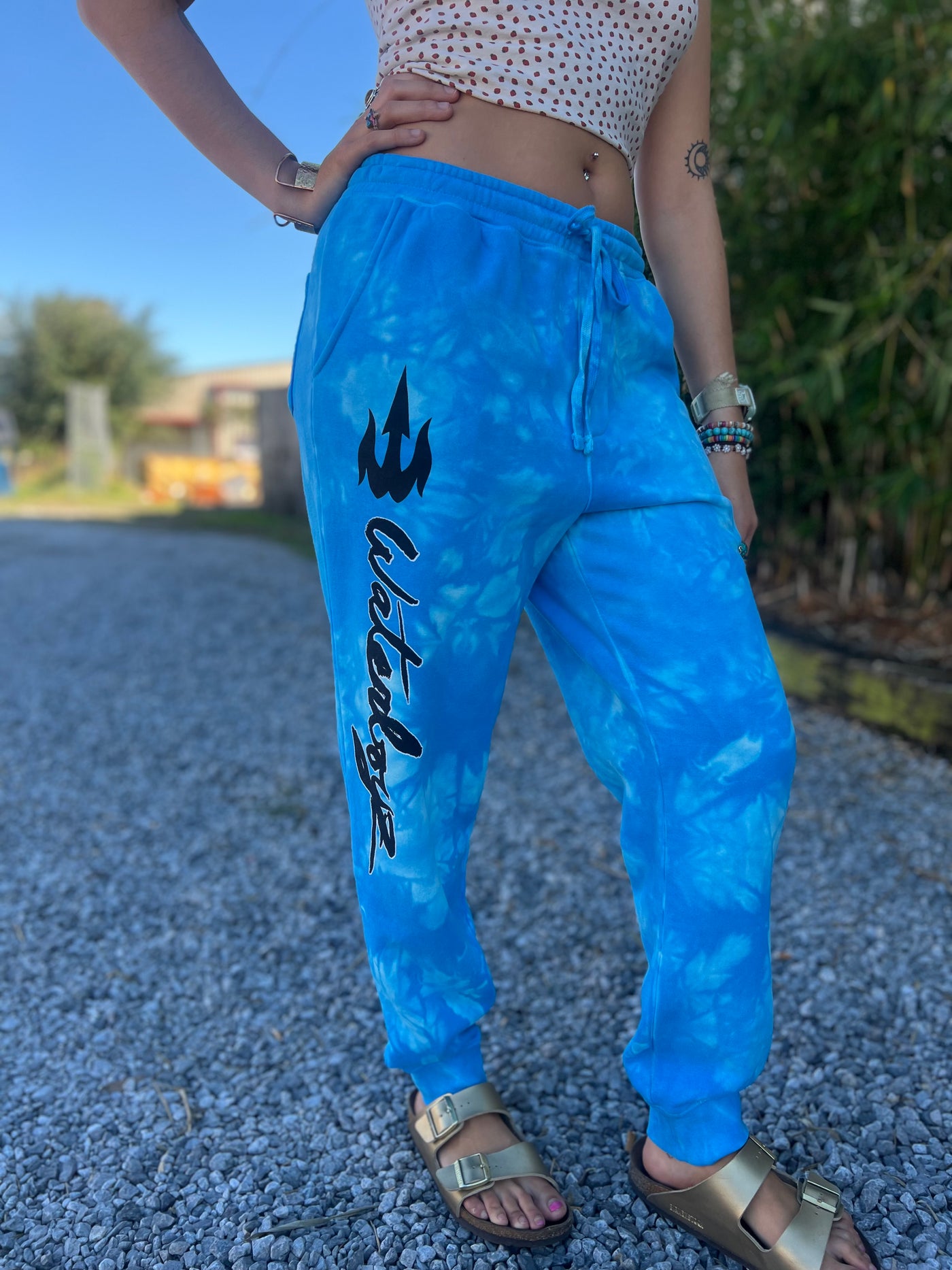 Waterboyz TieDye Fleece Sweat Pant Aqua