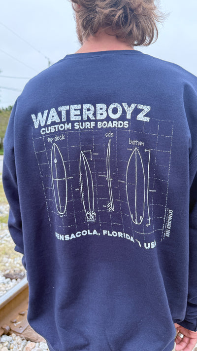 WBZ Surf Anatomy Sweatshirt Navy