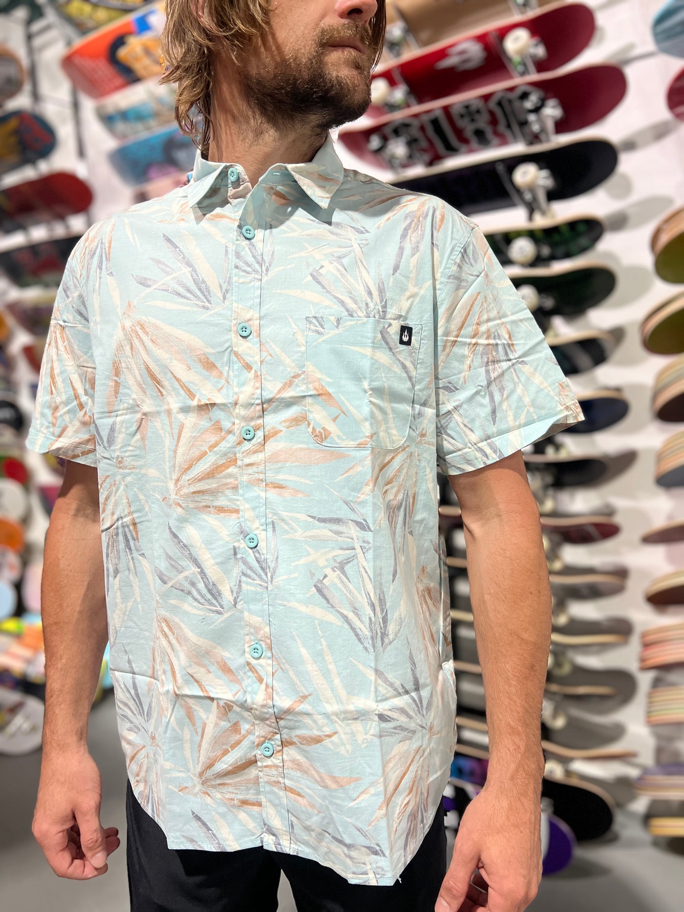 WBZ Longitude Button Down - Light Blue