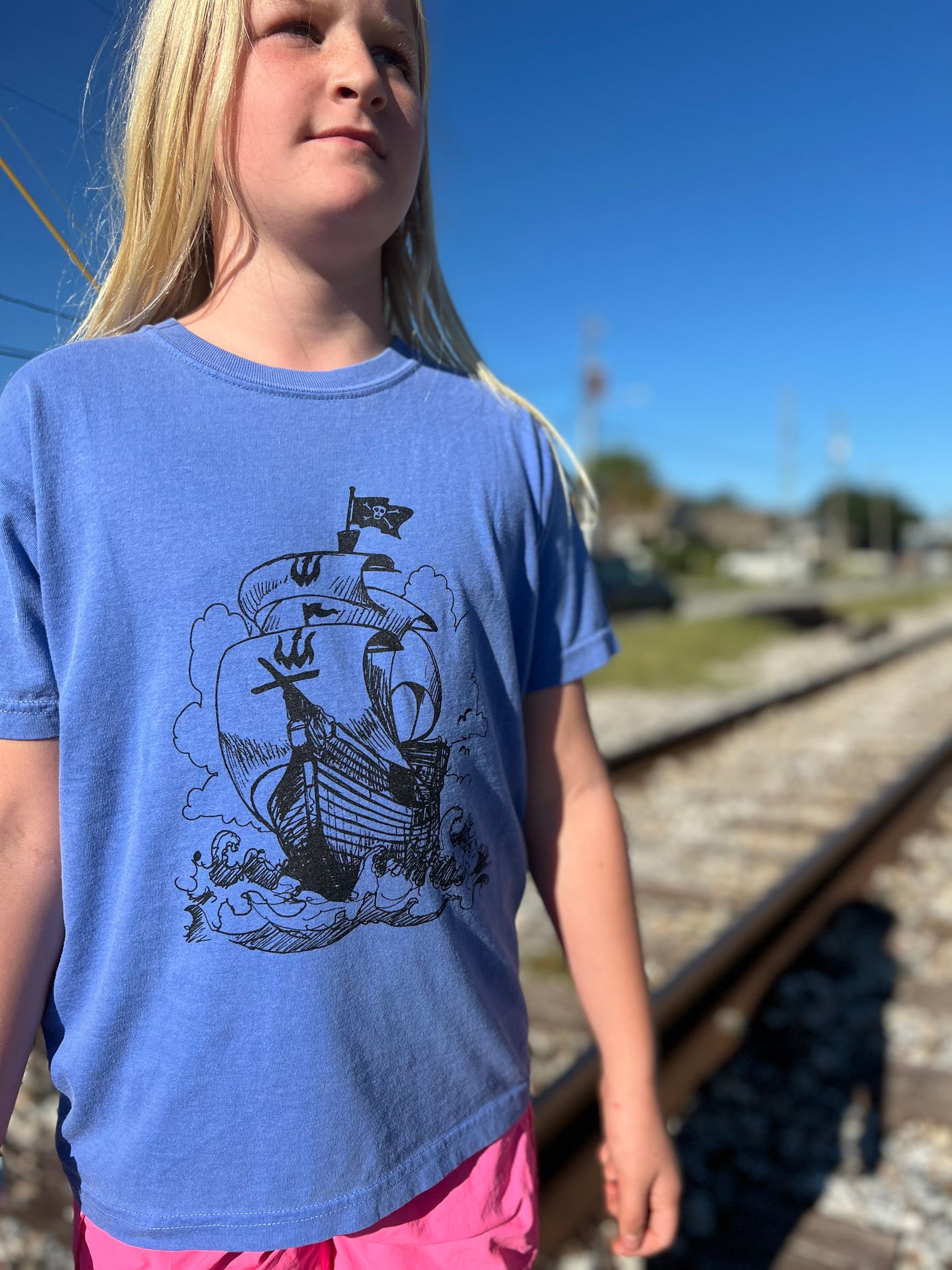 WBZ Youth Pirate Ship T-shirt