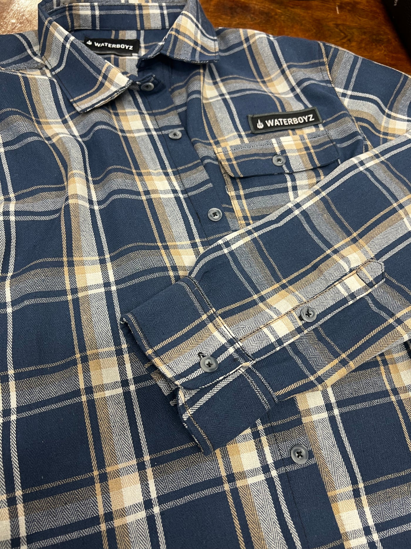 Waterboyz Storm Flannel Offset Navy