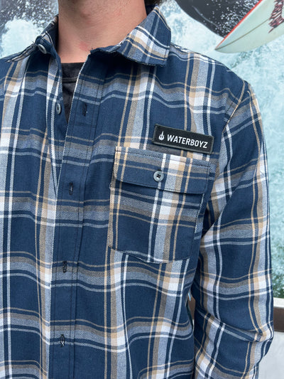 Waterboyz Storm Flannel Offset Navy