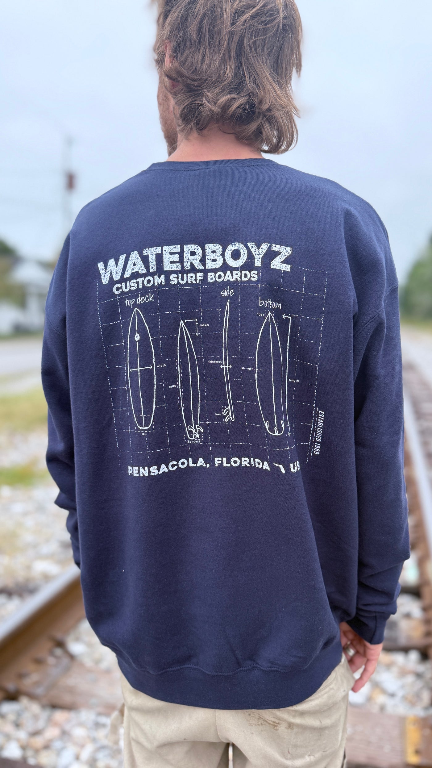 WBZ Surf Anatomy Sweatshirt Navy