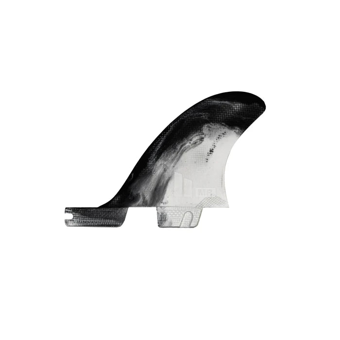FCS II MR Twin+1 PG Centre Fin Blk/Wht Swirl (M/L)