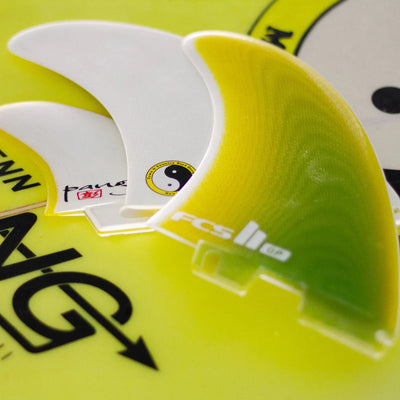 FCS II T&C Twin + 1 Fins (Yellow Fade)