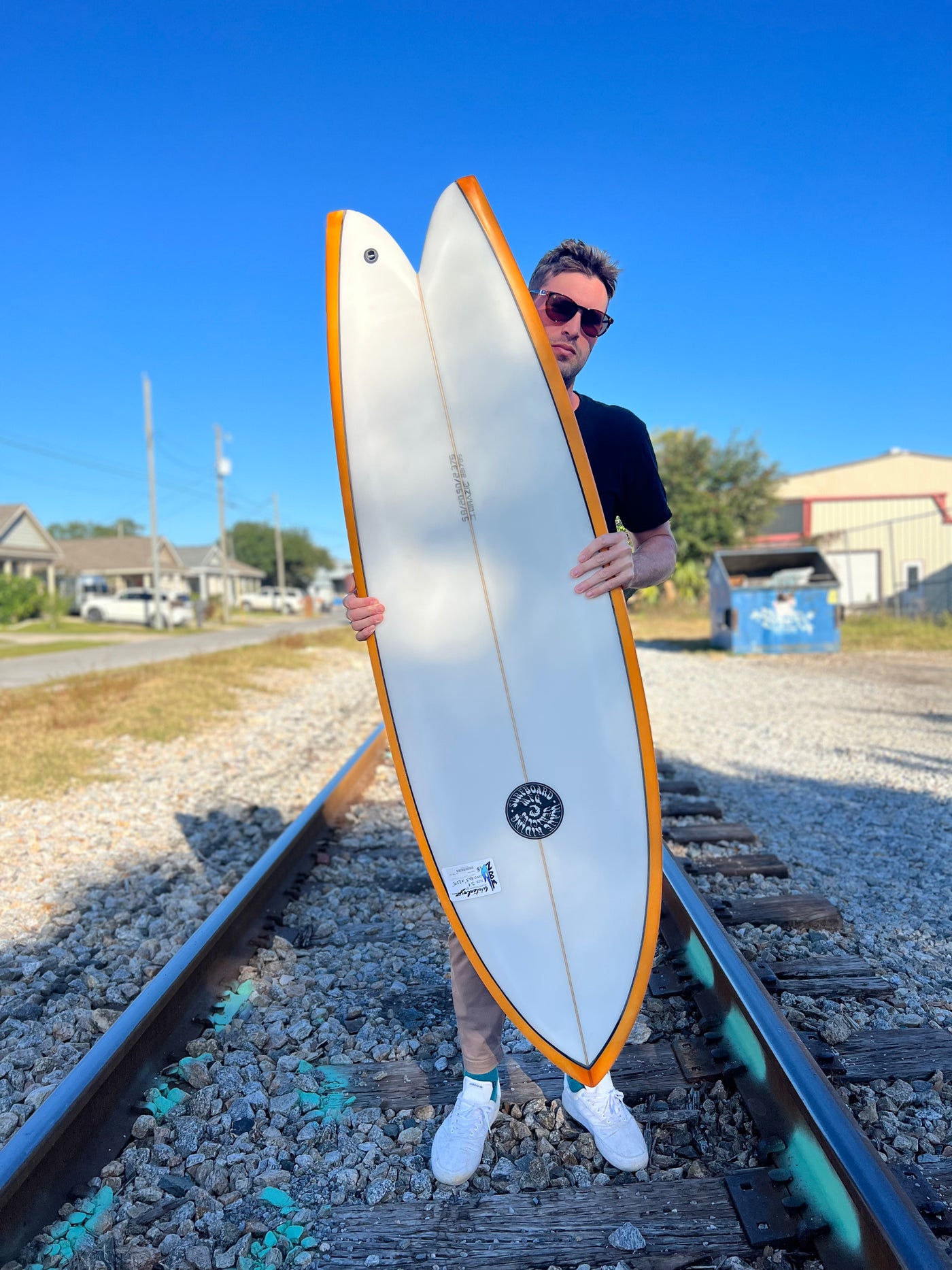 WRV 5'8" Brazie Twin Fin Orange Tint Surfboard