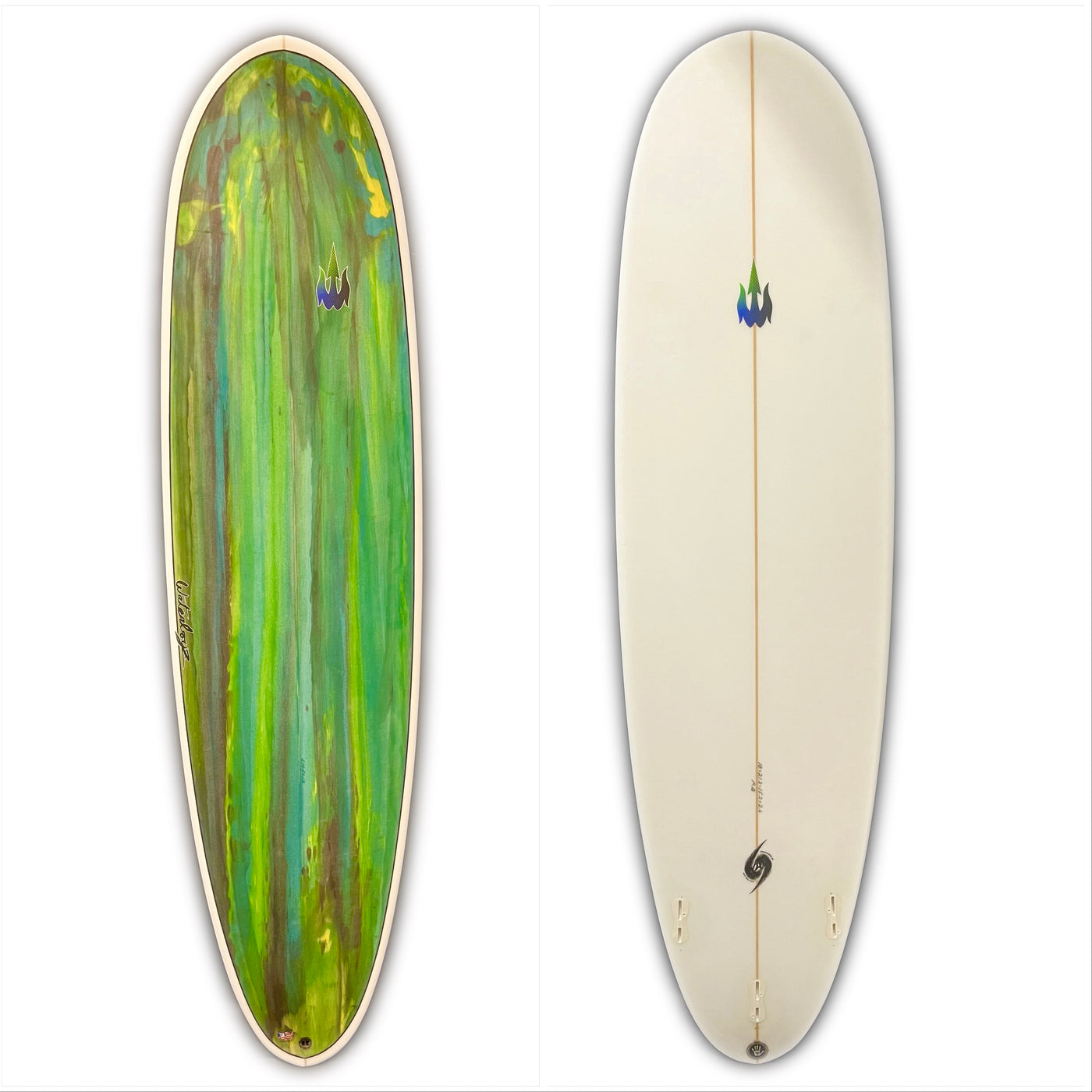 WBZ 6'10" Splatter Speed Surfboard - Green Deck