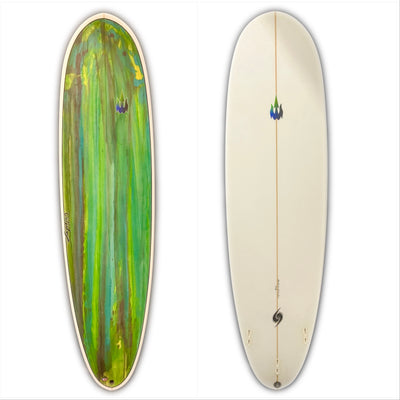 WBZ 6'10" Splatter Speed Surfboard - Green Deck