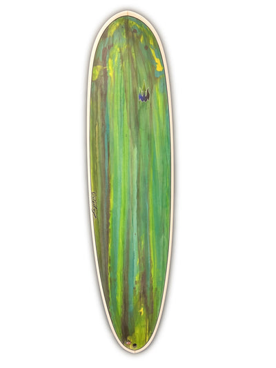 WBZ 6'10" Splatter Speed Surfboard - Green Deck