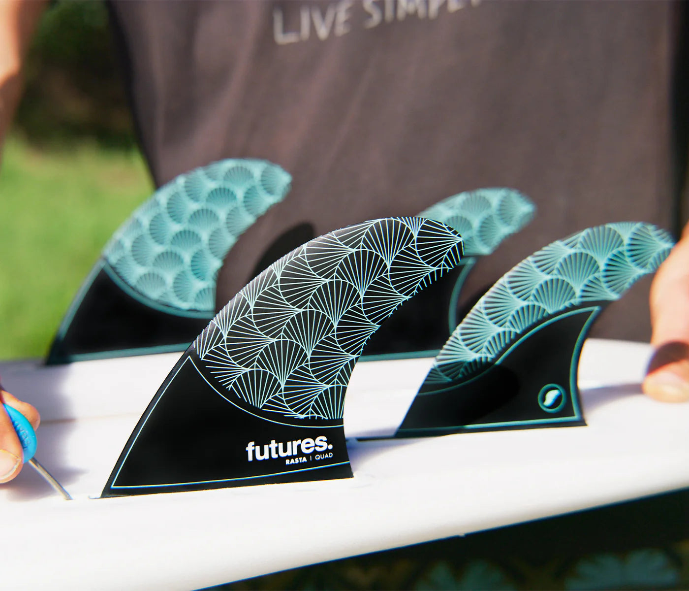 Futures Rasta HC Quad-Blk/Teal