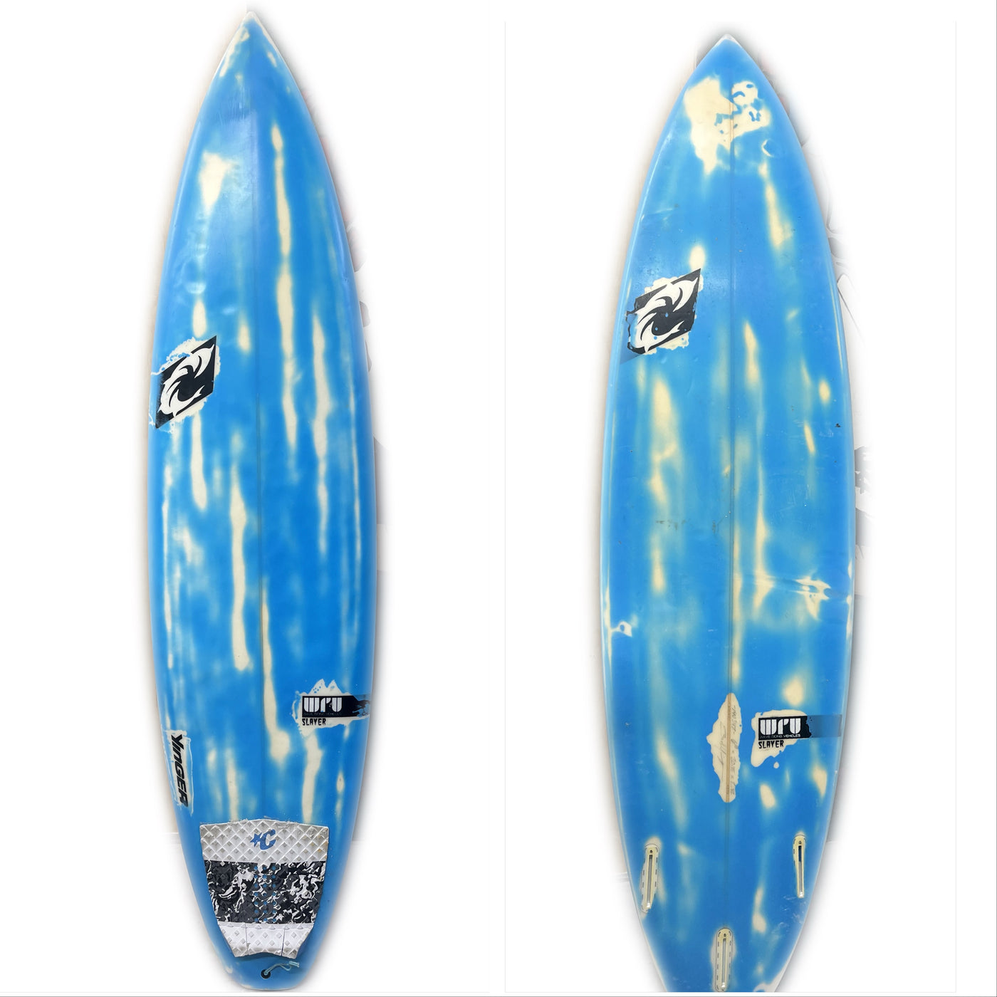 Used 6'10" WRV Slayer surfboard (Blue)