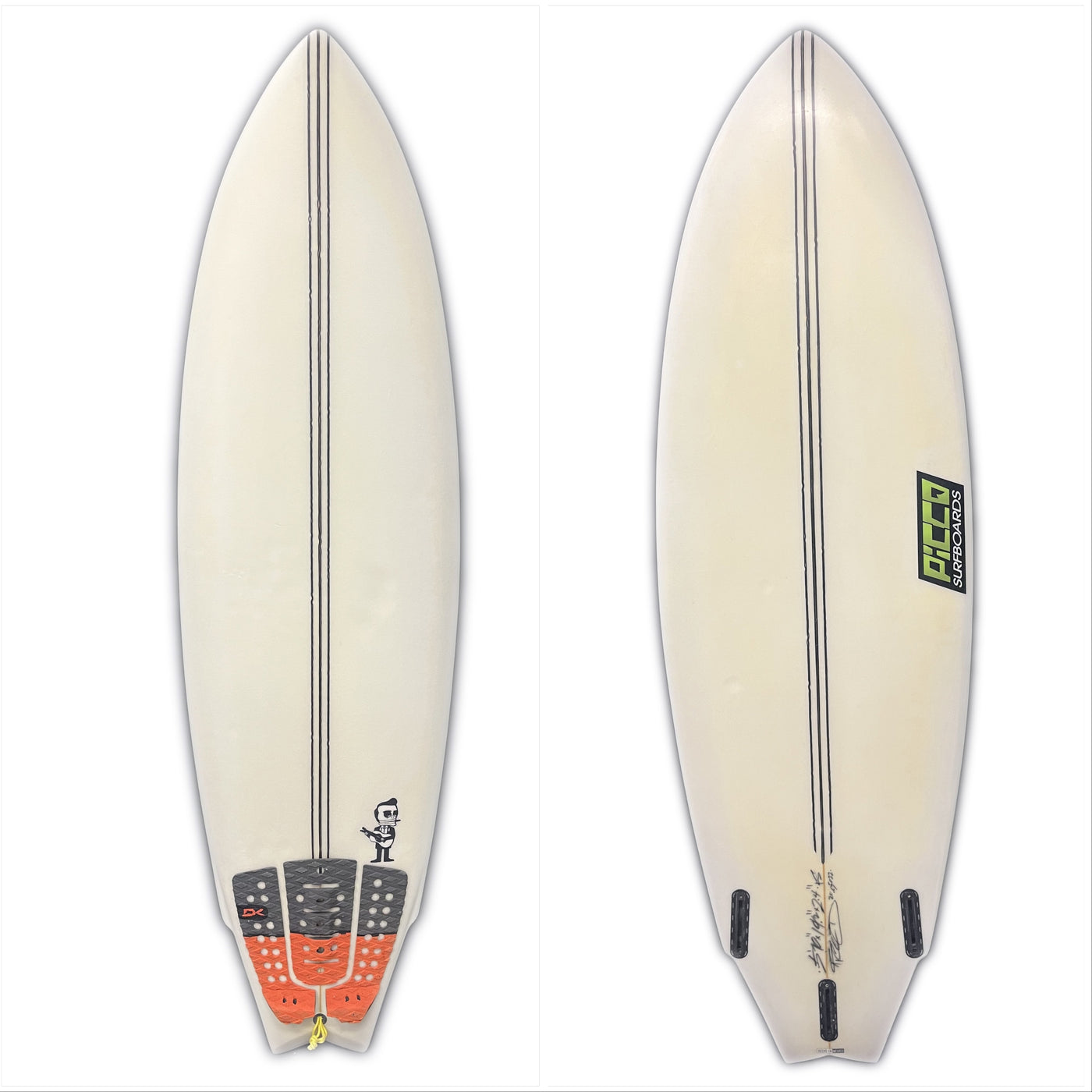 Used 5'10" Picco Swallow Tail Surfboard