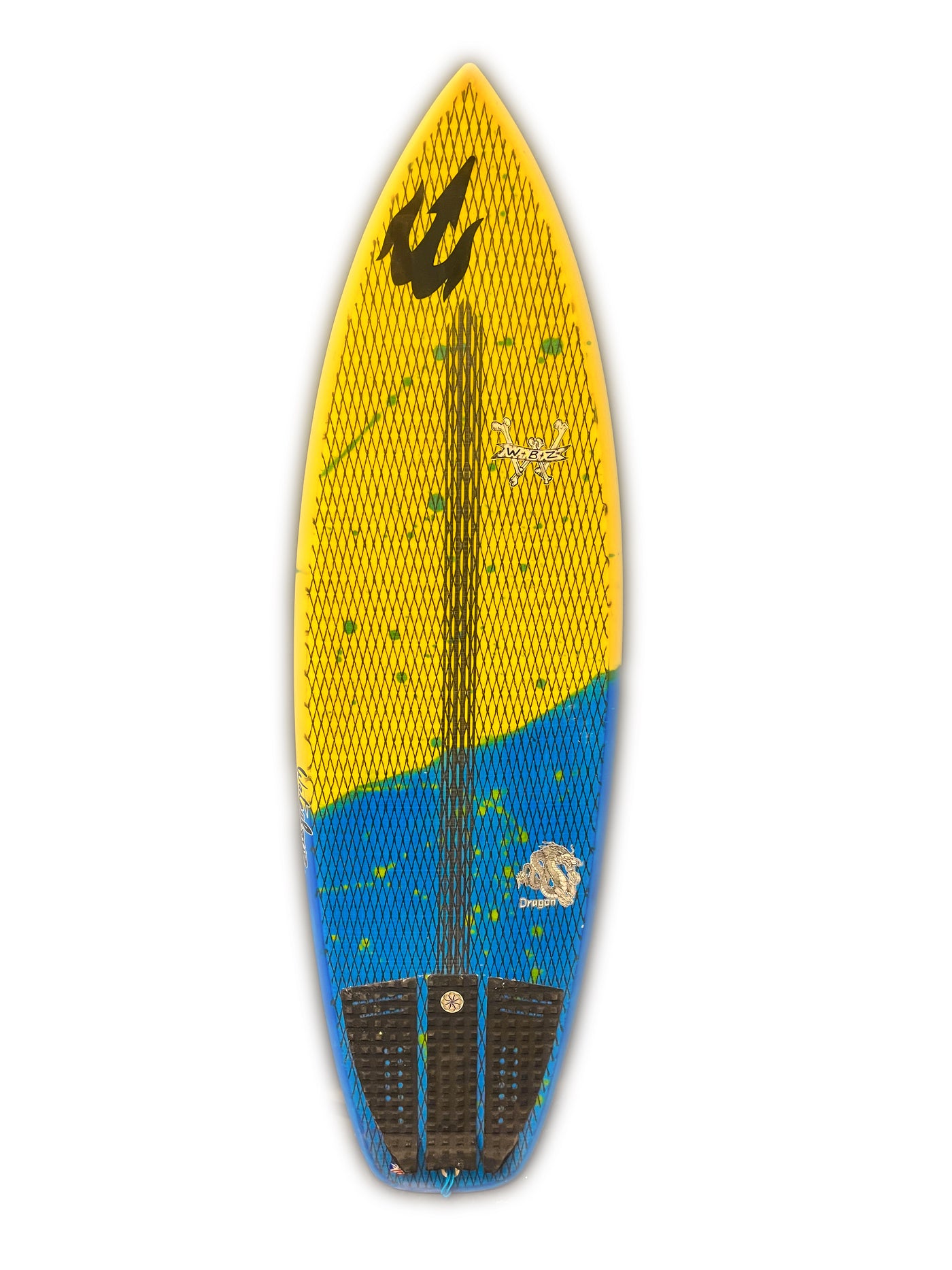 Used 5'5" Dragon Surfboard - Blue/ yellow