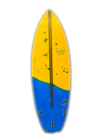 Used 5'5" Dragon Surfboard - Blue/ yellow