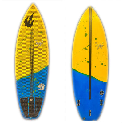 Used 5'5" Dragon Surfboard - Blue/ yellow
