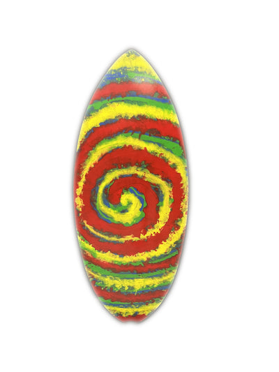 Used Exile 53" Pro Shape Skimboard - Tan Deck - Color Swirl Hull