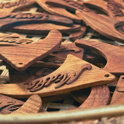 Midfin Keychain Hawaiian Koa Wood