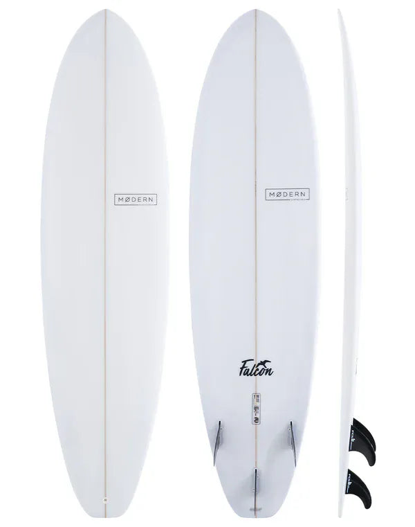Modern 6'8” Falcon PU Clear | High-Performance Surfboard – Waterboyz