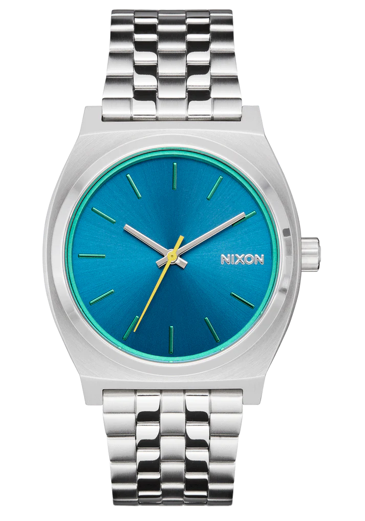 Nixon Time Teller Watch Silver/ Byron Blue