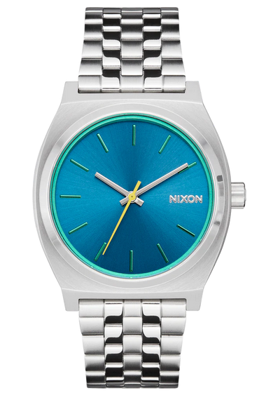 Nixon Time Teller Watch Silver/ Byron Blue