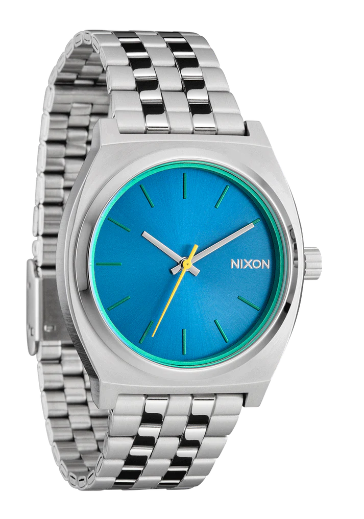 Nixon Time Teller Watch Silver/ Byron Blue