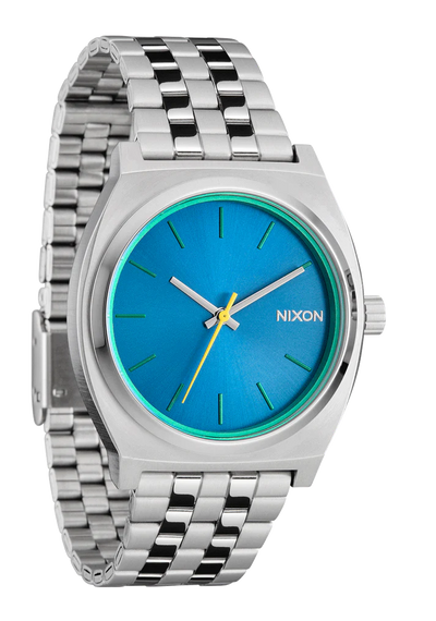 Nixon Time Teller Watch Silver/ Byron Blue