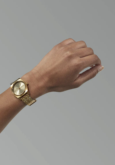 Nixon Med. Time Teller Light Gold/ Vinatge White