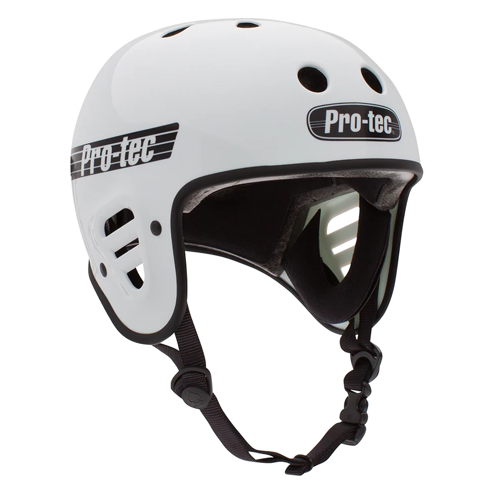 Protec Full Cut Gloss White Skate Helmet