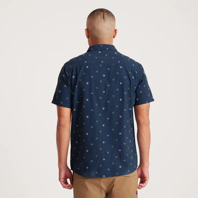 Roark Journey S/S Woven Navy Dobby Button Up