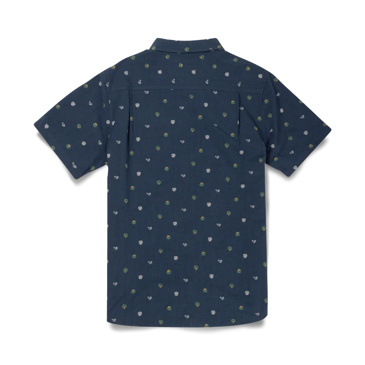 Roark Journey S/S Woven Navy Dobby Button Up