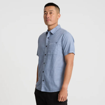 Roark Made to Fade Woven Button Up - Washed Slate