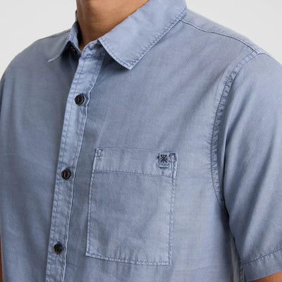 Roark Made to Fade Woven Button Up - Washed Slate