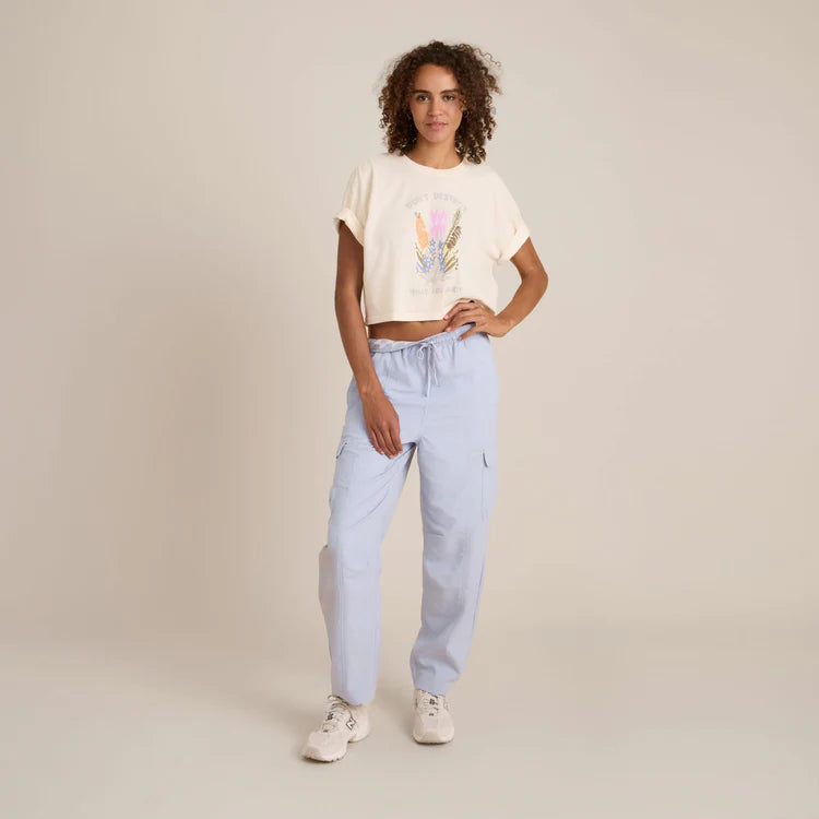 Roark Nature Cropped Boxy Tee Eggshell