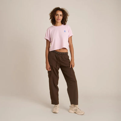 Roark Sunburst Boxy Cropped Tee- Dusty Orchid