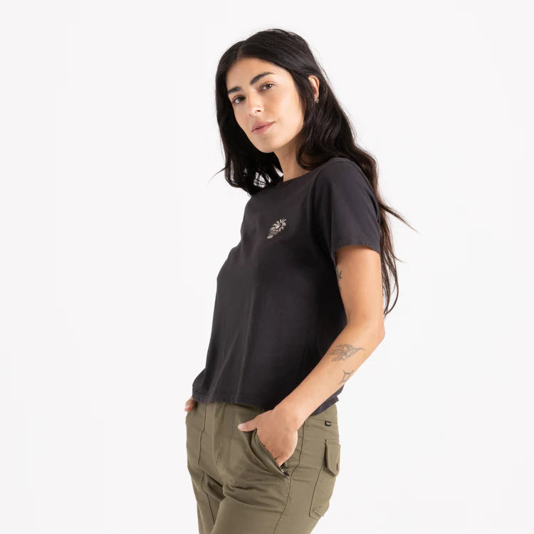 Roark W Moto Skele Boxy Cropped T-shirt