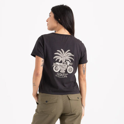 Roark W Moto Skele Boxy Cropped T-shirt