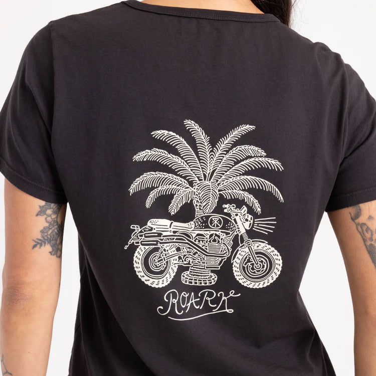Roark W Moto Skele Boxy Cropped T-shirt