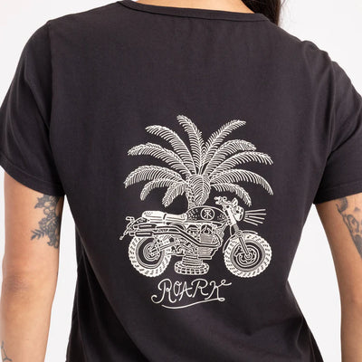 Roark W Moto Skele Boxy Cropped T-shirt