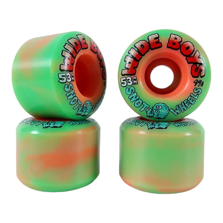 Snot Wide Boys 53mm 99a Green/Orange Swirl – Waterboyz
