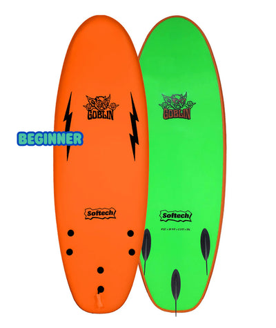 Softech 5'8" Goblin Surfboard (Orange/ Green)