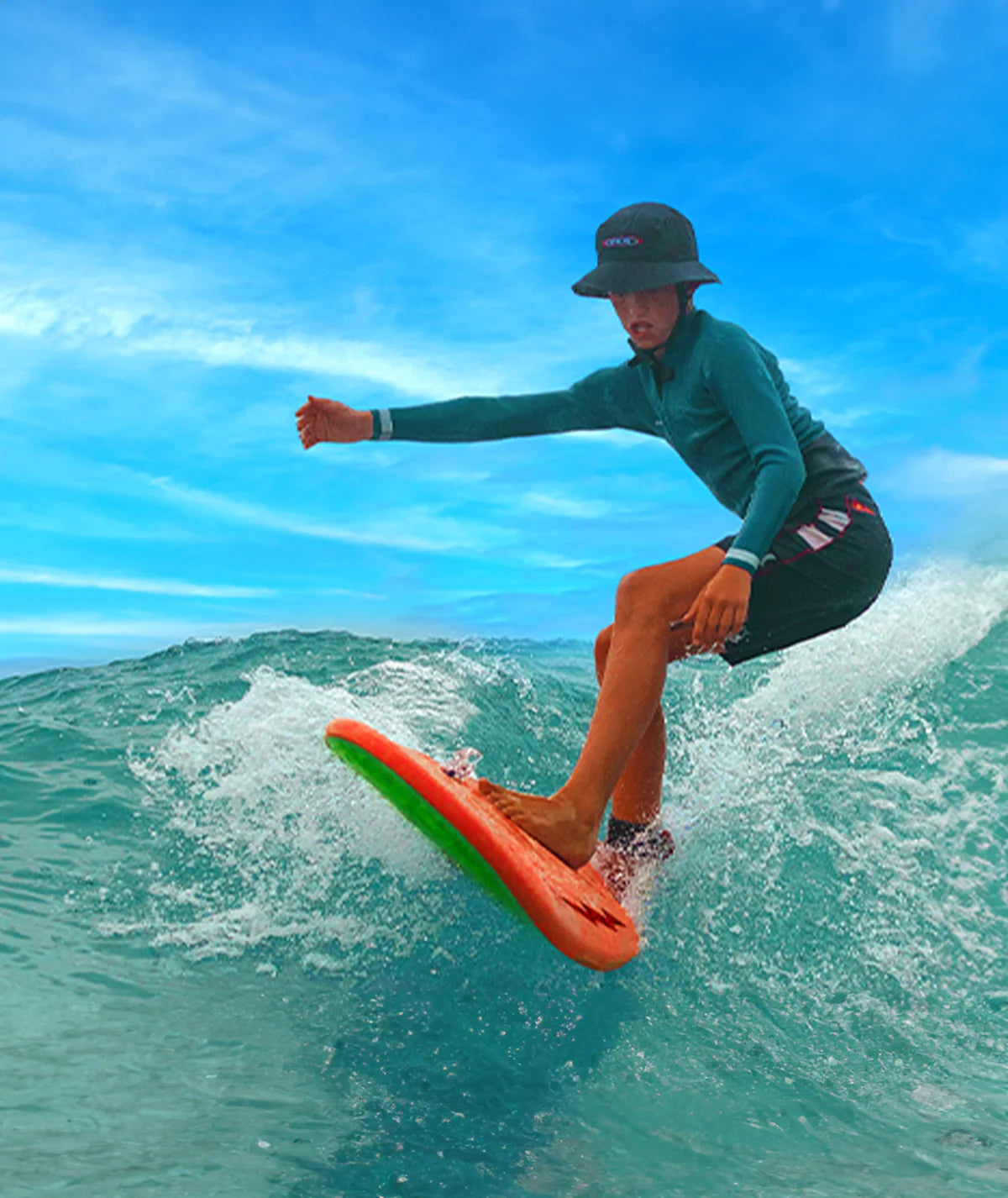 Softech 6'0" Goblin Surfboard (Orange/Green)
