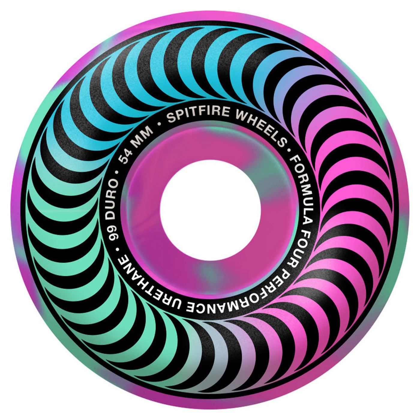 Spitfire Formula Four Classic Pink/Teal Swirl 54mm