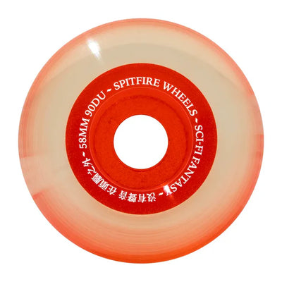 Spitfire x Sci-Fi Fantasy 90D Sapphire Clear Skateboard Wheels