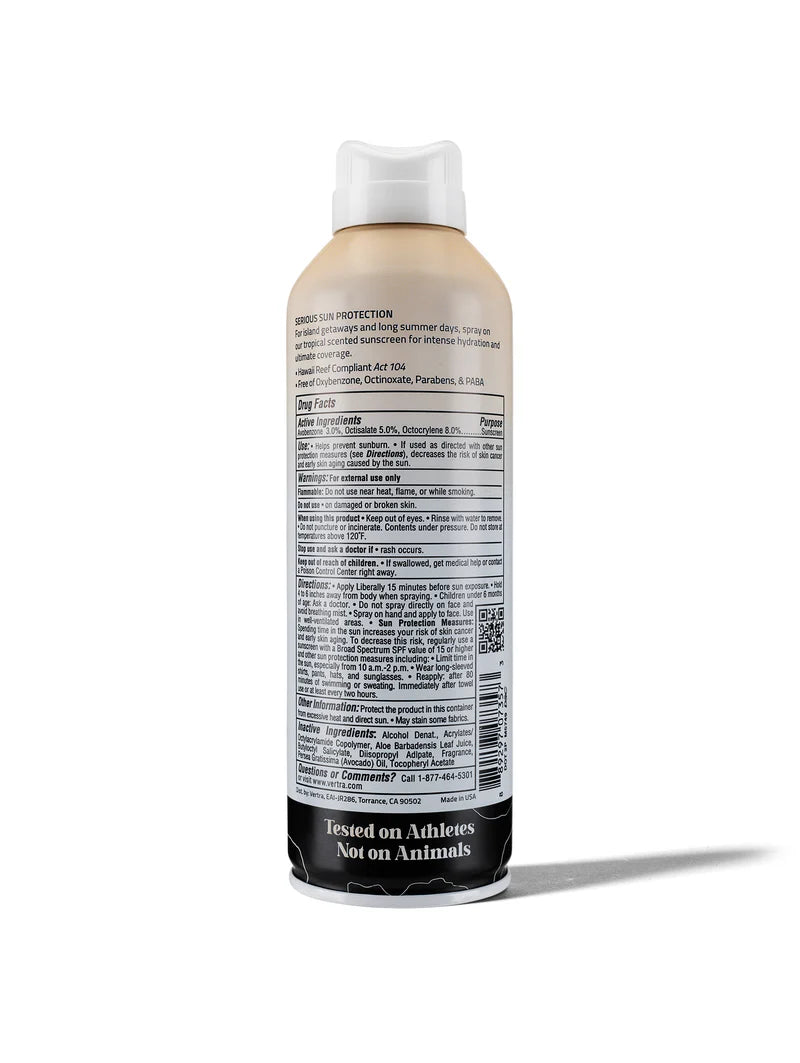 Vertra Coconut Vanilla Spray 50spf
