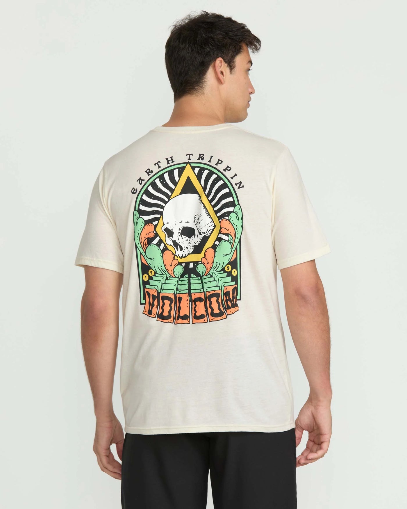 Volcom Arched T-Shirt - Off White Heather