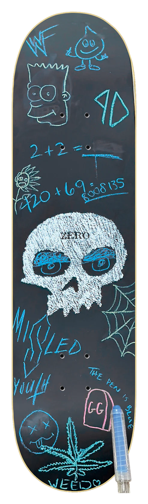 Zero Single Skull 8.5 Skate Deck